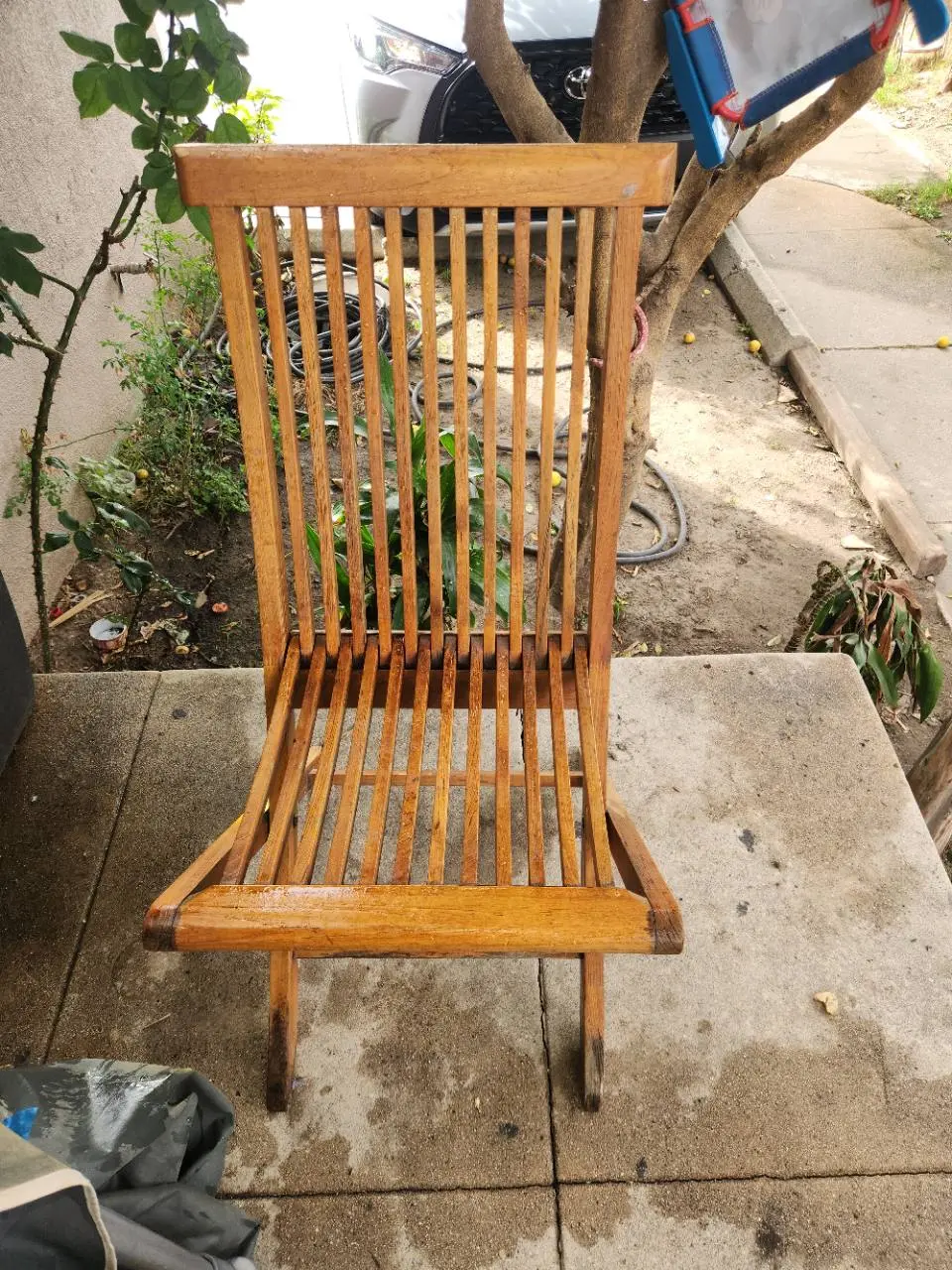 Wood chair before restoration